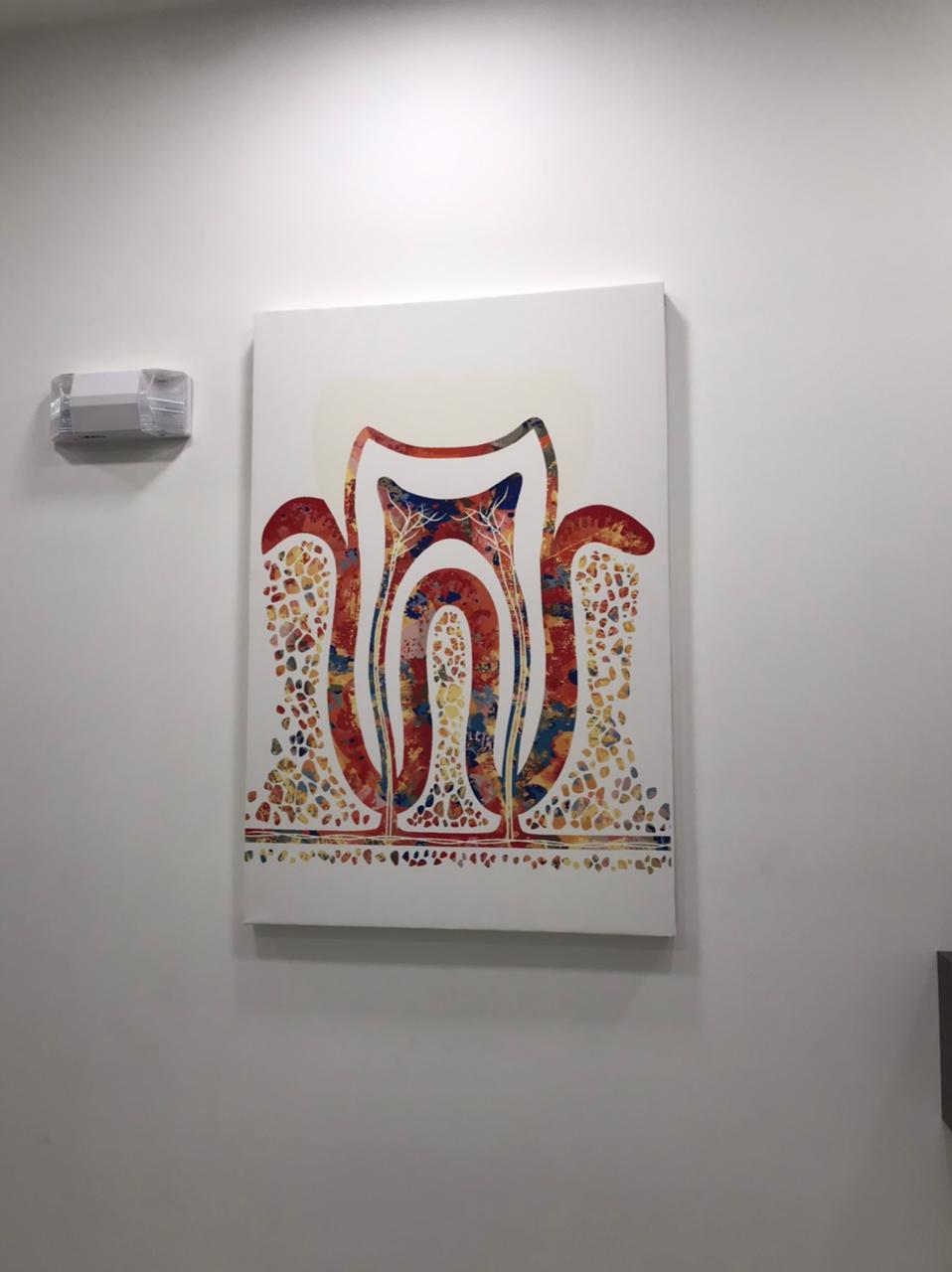 Galería de cuadros canvas en coworking